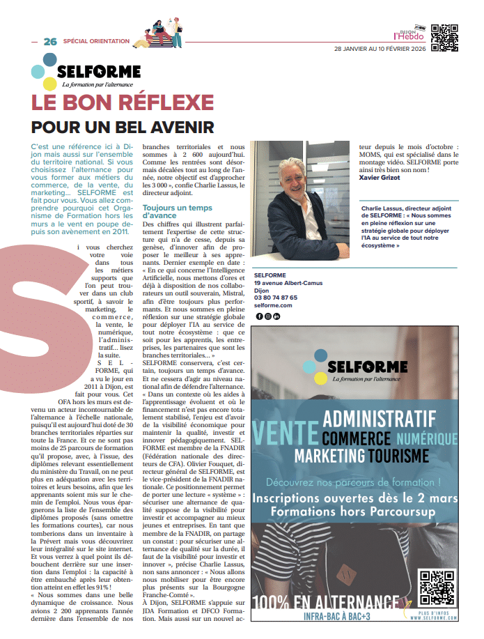 SELFORME - Article dijon l'hebdo