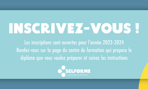 Inscrivez-vous ! les inscriptions pour 2023-2024 sont ouvertes